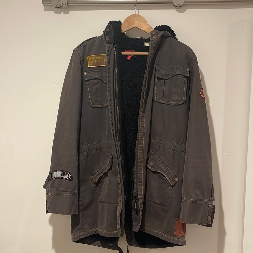Vintage Distressed Rare energie by Sixty boys jacket with patches